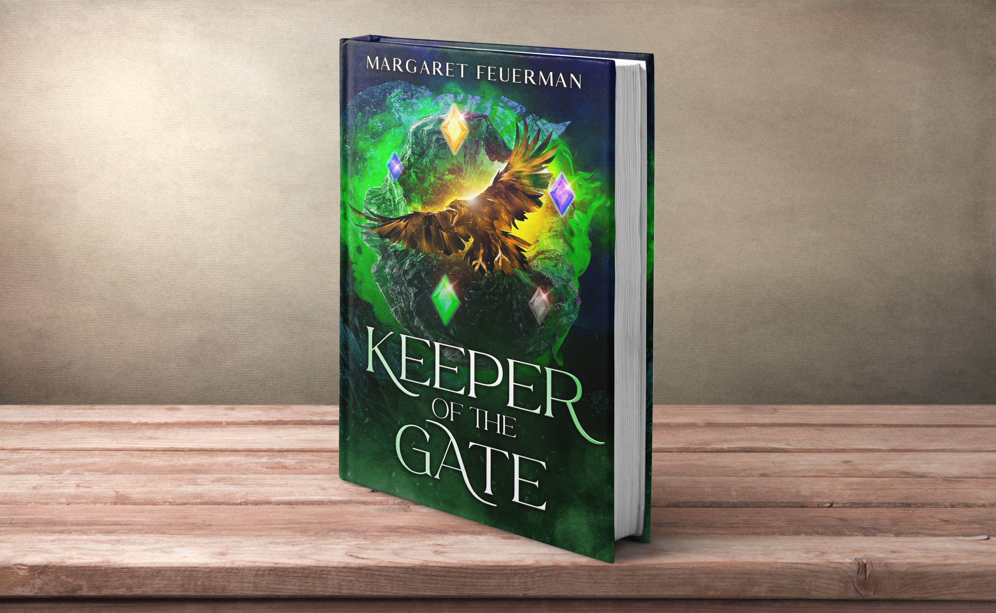 Keeper of the Gate cover on a wooden table